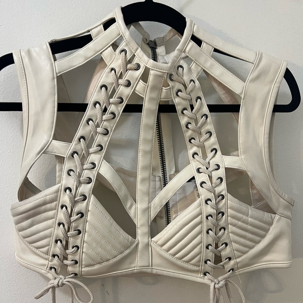 ClubExx Rude Awakenings Harness Top (Ivory)